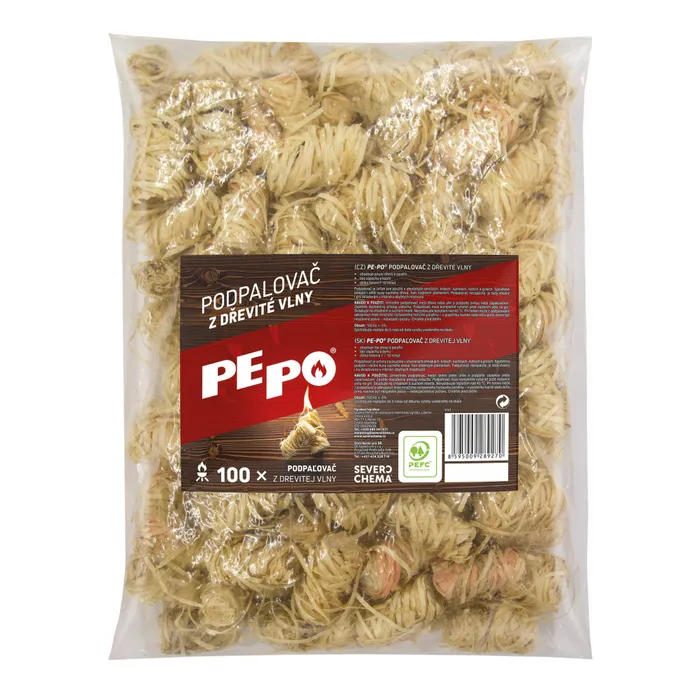 Termék főképe Pe-Po Podpalovač z dřevité vlny 100 podpalů