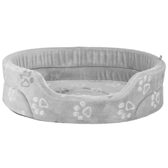 Termék főképe Pelech JIMMY Soft oválný, měkký plyš, světlešedý s tlapkami45 x 35 cm