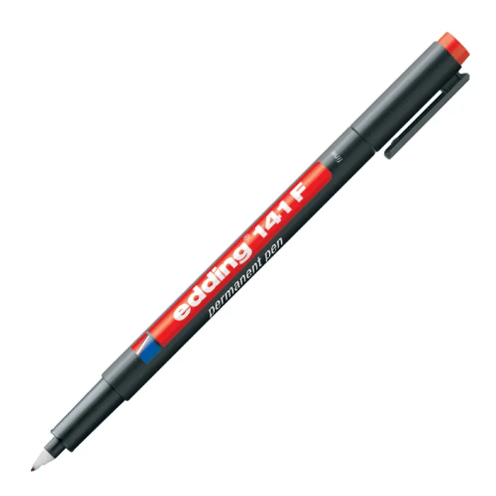Termék főképe Permanentní popisovač "141 F", červená, OHP, 0,6mm, EDDING
