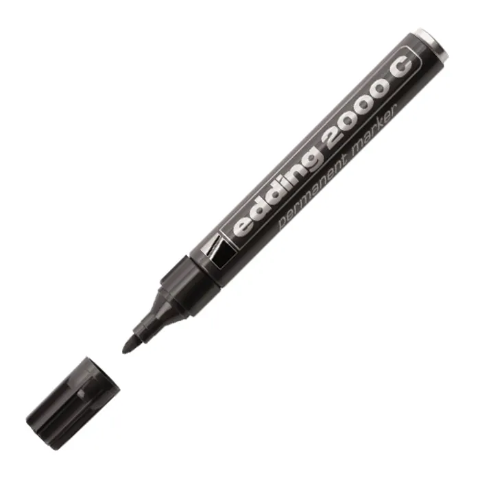 Termék főképe Permanentní popisovač "2000", černý, 1,5-3mm, kuželový hrot, EDDING