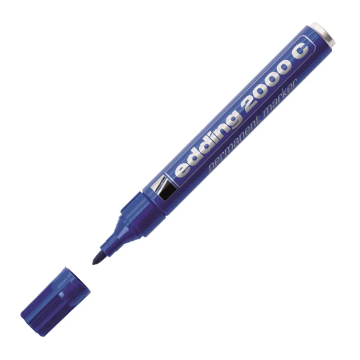 Termék főképe Permanentní popisovač "2000", modrá, 1,5-3mm, kuželový hrot, EDDING