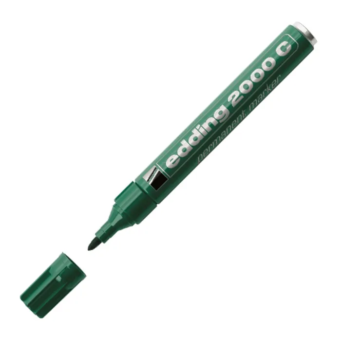 Termék főképe Permanentní popisovač "2000", zelená, 1,5-3mm, kuželový hrot, EDDING