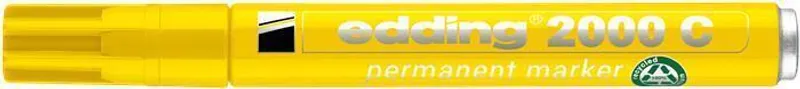 Termék főképe Permanentní popisovač "2000", žlutá, 1,5-3mm, kuželový hrot, EDDING