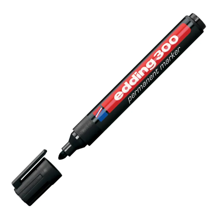Termék főképe Permanentní popisovač "300", černá, 1,5-3mm, kuželový hrot, EDDING