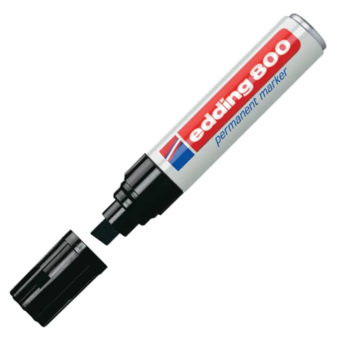 Termék főképe Permanentní popisovač "800", černá, 4-12mm, klínový hrot, EDDING