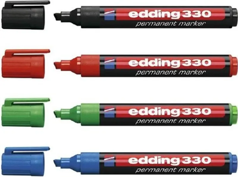 Termék főképe Permanentní popisovač "ED 330", mix barev, 1-5mm, klínový hrot, EDDING