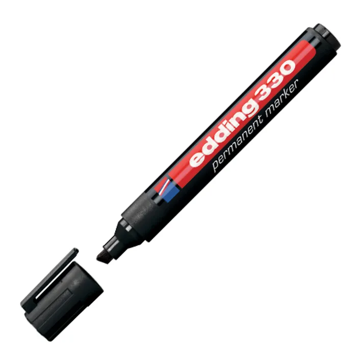 Termék főképe Permanentní popisovač "ED 330", černá, 1-5mm, klínový hrot, EDDING