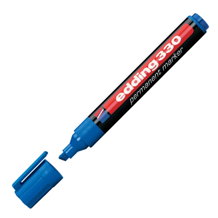 Termék főképe Permanentní popisovač "ED 330", modrá, 1-5mm, klínový hrot, EDDING
