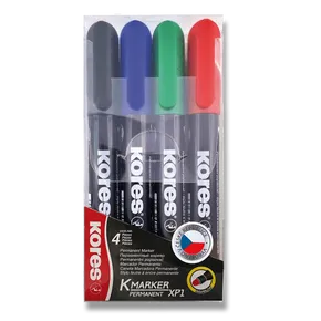 Permanens marker Kores K-Marker készlet 4 színből