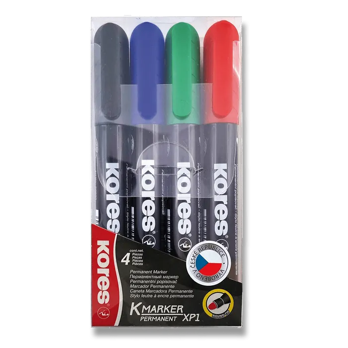 Termék főképe Permanentní popisovač Kores K-Marker sada 4 barev