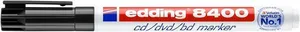Állandó marker CD/DVD-n 8400, fekete, 0,5-1mm, EDDING