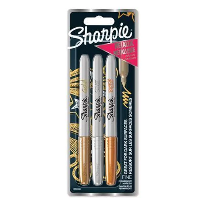 Termék főképe Permanentní popisovač Sharpie Fine sada 3 ks, metalické barvy