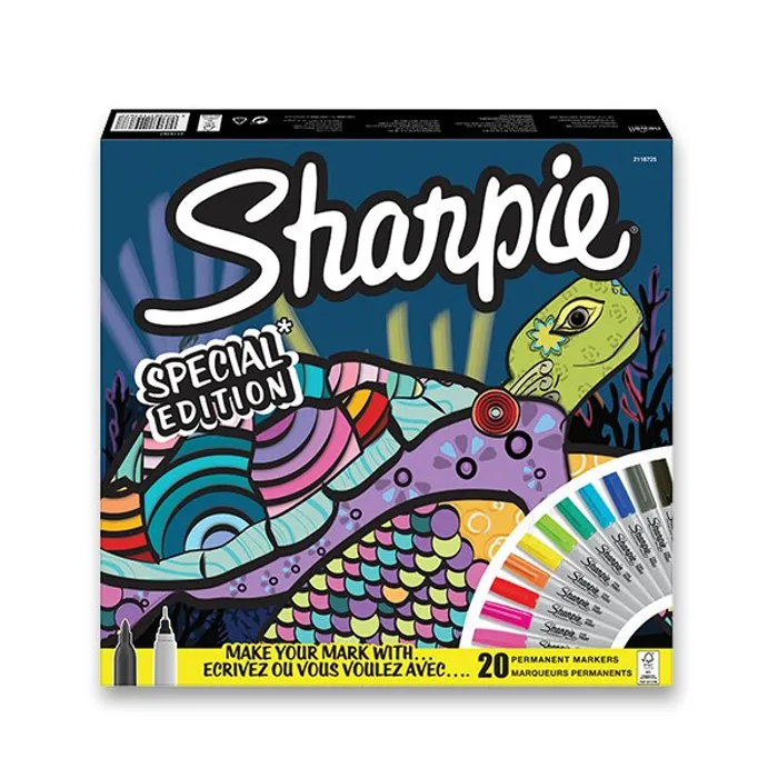 Termék főképe Permanentní popisovač Sharpie Fine + Ultra Fine Tortoise sada 20 ks