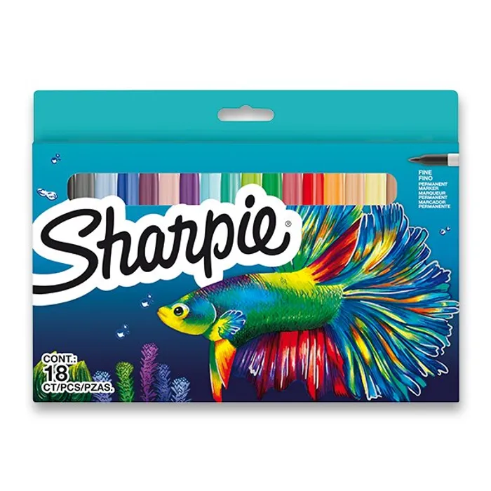 Termék főképe Permanentní popisovač Sharpie Fish sada 18 barev