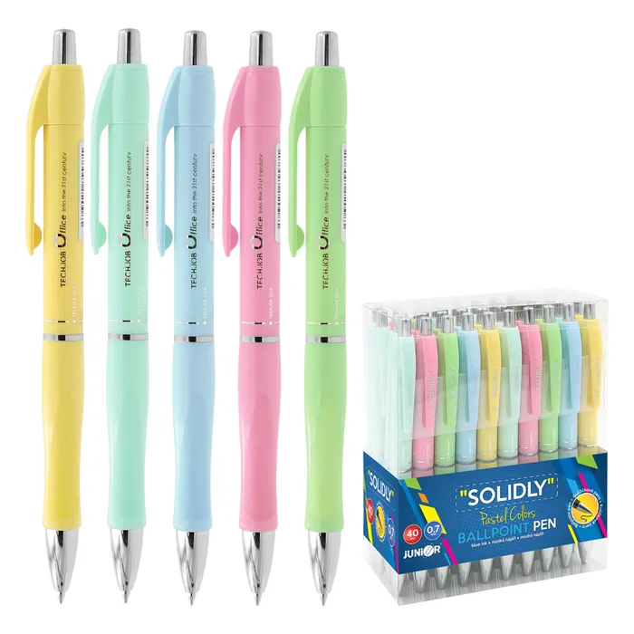 Termék főképe Pero kuličkové SOLIDLY TB 204-A Pastel 0,7 mm/modré, mix