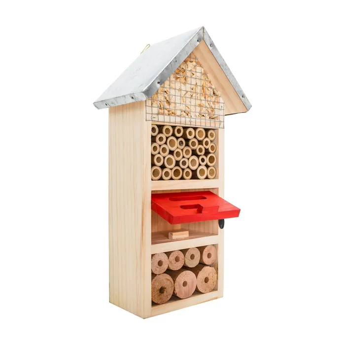 Termék főképe PetBuddy domeček třípatrový, hotel pro hmyz, 13 x 8.5 x 26 cm, borové dřevo