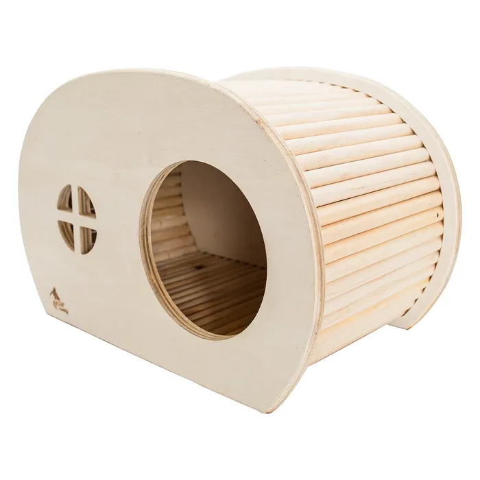 Termék főképe PetBuddy karavan, přírodní domek, 34.5 x 20 x 22 cm, borové dřevo