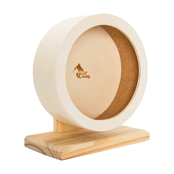 Termék főképe PetBuddy kolotoč, běhací kolo pro křečky, 15 cm, borové dřevo/korek