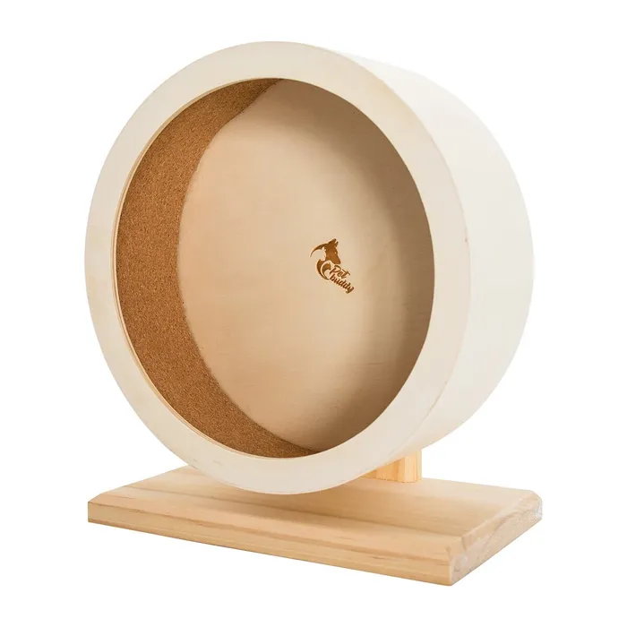 Termék főképe PetBuddy kolotoč, běhací kolo pro křečky, 21 cm, borové dřevo/korek