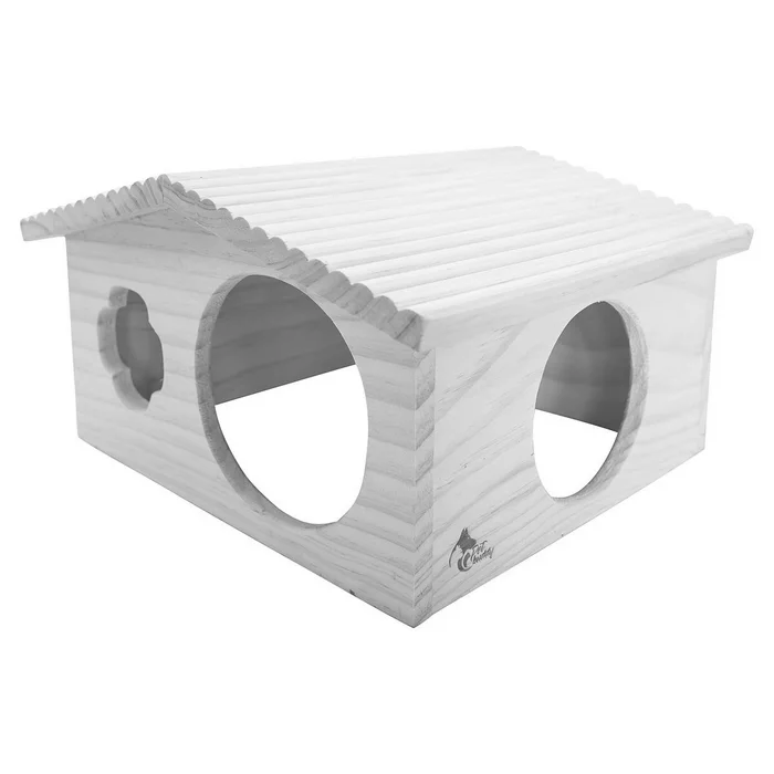 Termék főképe PetBuddy roubenka velká, přírodní domek, 33 x 28 x 18 cm, borové dřevo