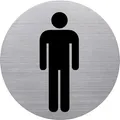 Férfi WC piktogram, rozsdamentes acél, HELIT