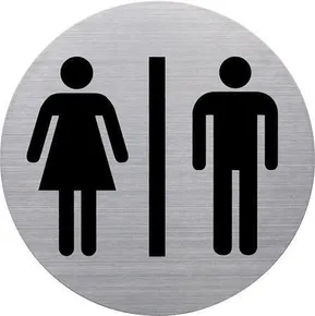 WC piktogram, rozsdamentes acél, HELIT