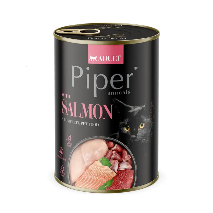 Termék főképe PIPER CAT konzerva pro kočky, s lososem 400g