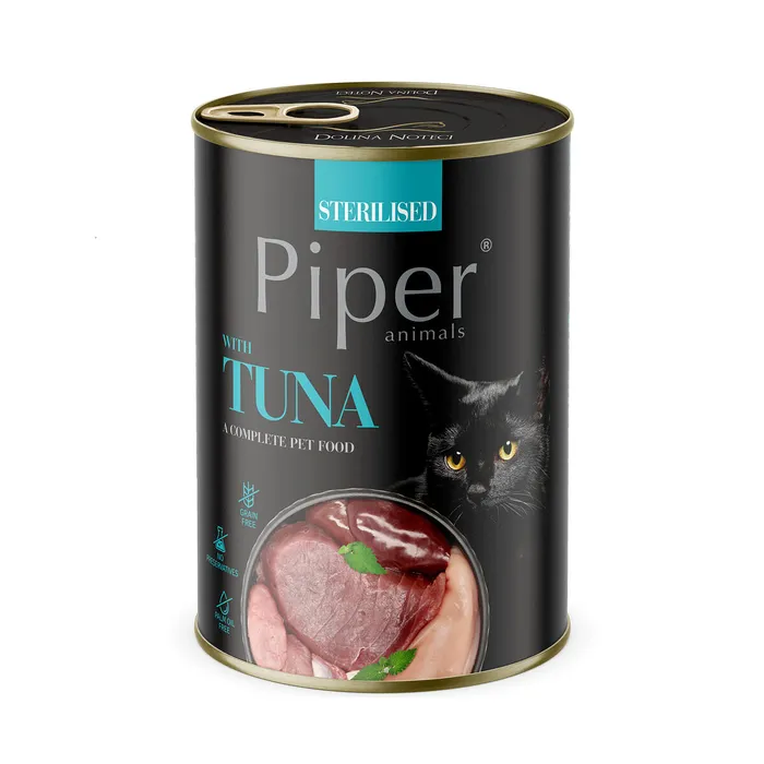 Termék főképe PIPER CAT konzerva pro sterilizované kočky, s tuňákem, 400g