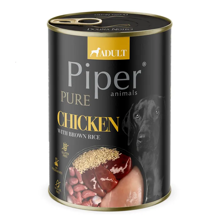 Termék főképe PIPER PLATINUM PURE kuře s hnědou rýží, konzerva pro psy, 400 g
