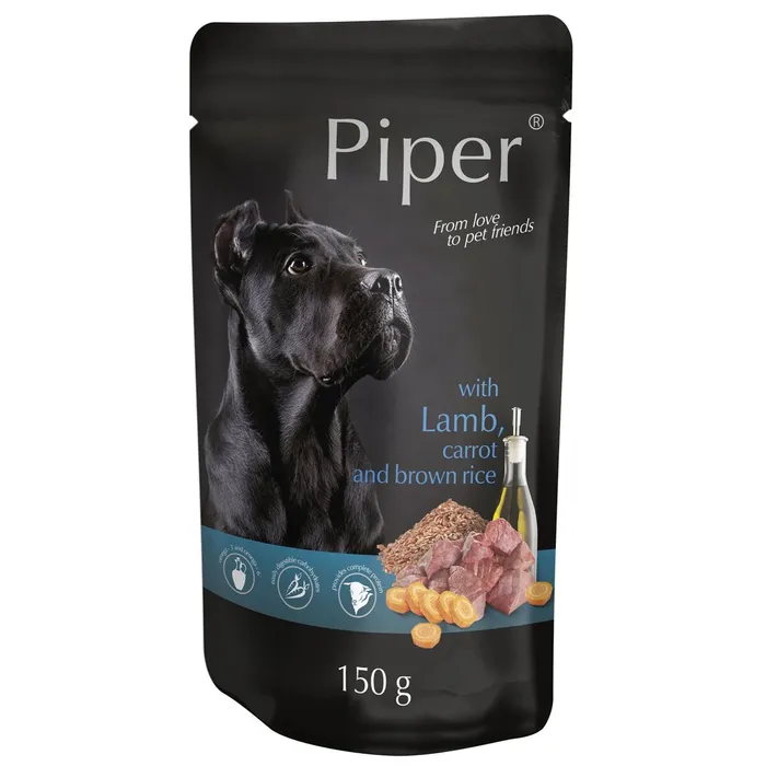 Termék főképe PIPER s jehněčím, mrkví a rýží, kapsička pro psy 150 g