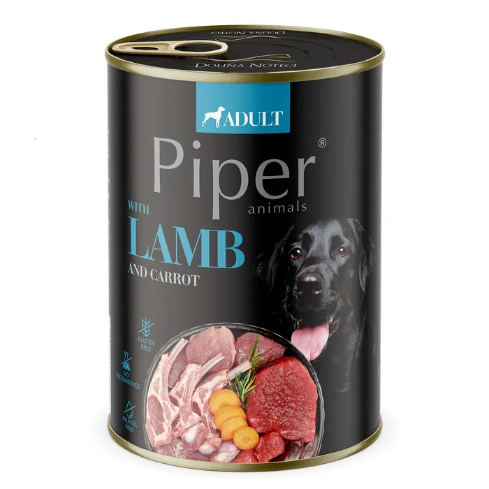 Termék főképe PIPER s jehněčím, mrkví a rýží, konzerva pro psy 400g