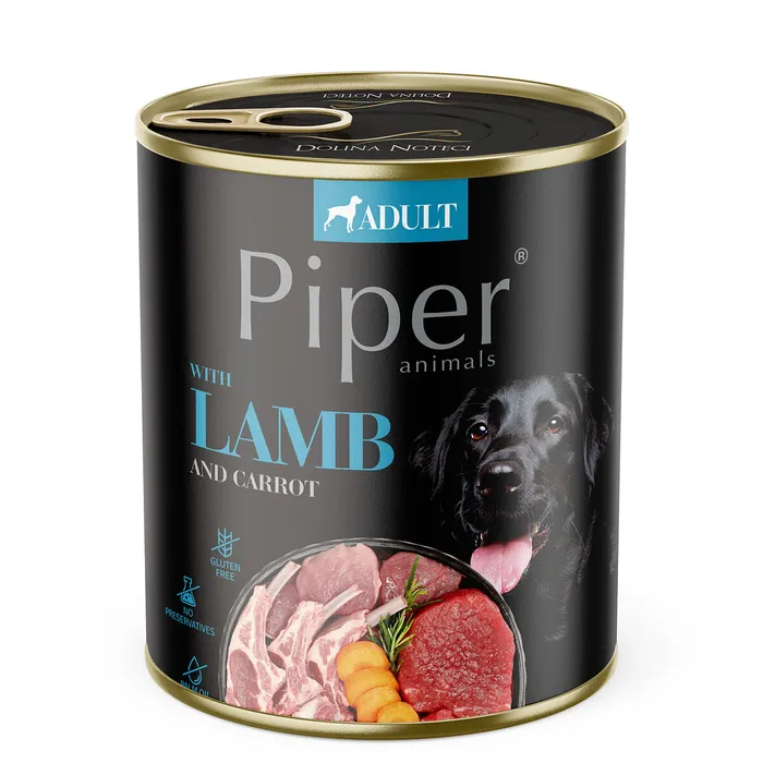Termék főképe PIPER s jehněčím, mrkví a rýží, konzerva pro psy 800g