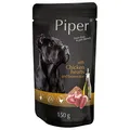 Következő termékkép PIPER csirkeszívekkel és barna rizzsel, tasak kutyáknak 150 g