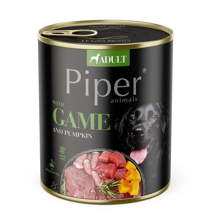 Termék főképe PIPER se zvěřinou a dýní, konzerva pro psy 800g