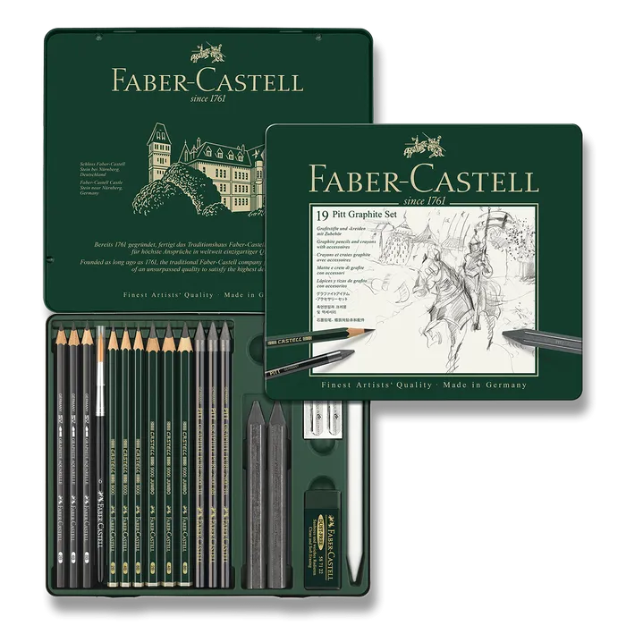 Termék főképe Pitt Monochrome Graphite spec. sada, plech. krabička 19ks Faber Castell 112973