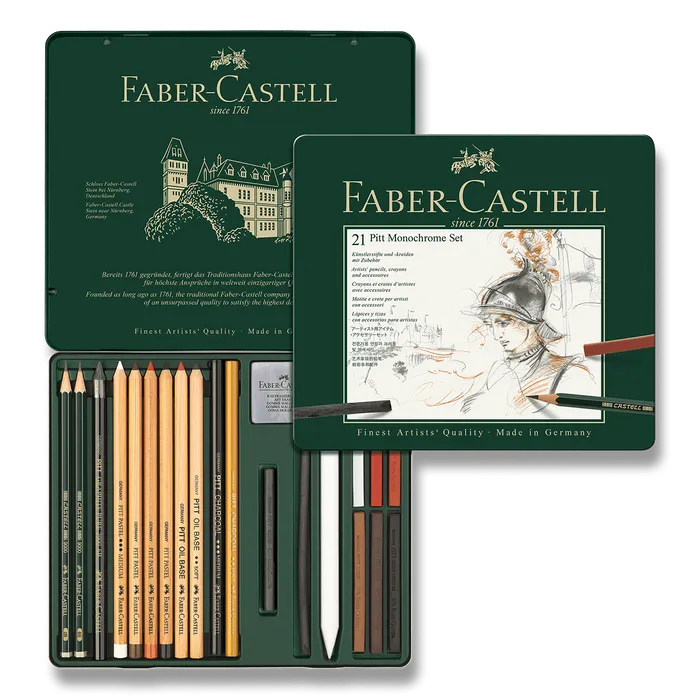 Termék főképe Pitt Monochrome speciální sada, plech. krabička 21ks Faber Castell 112976