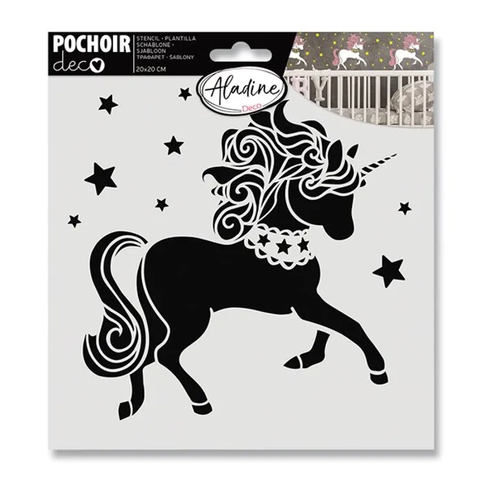 Termék főképe Plastová šablona AladinE - Jednorožec 20 x 20 cm