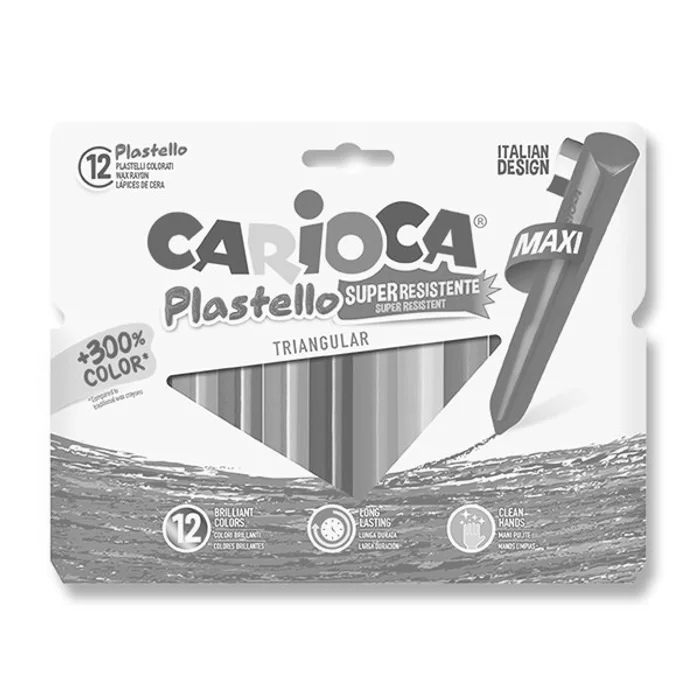 Termék főképe Plastové pastely Carioca Plastello Maxi 12 barev, trojhranné