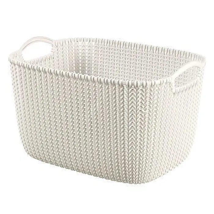 Termék főképe Pletený košík Knit, krémová, velikost L, plast, CURVER