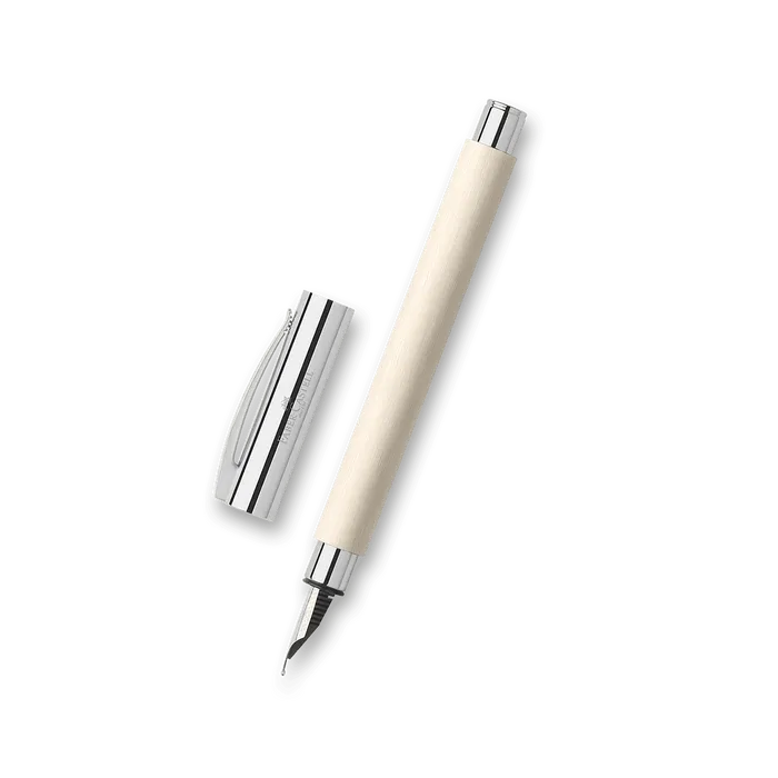 Termék főképe Plnicí pero Faber-Castell Ambition Precious Resin Cinematic White - hrot M
