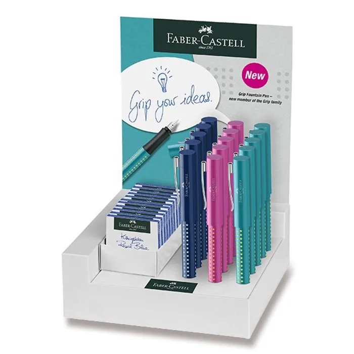 Termék főképe Plnicí pero Faber-Castell Grip 2010 stojánek, 15 ks