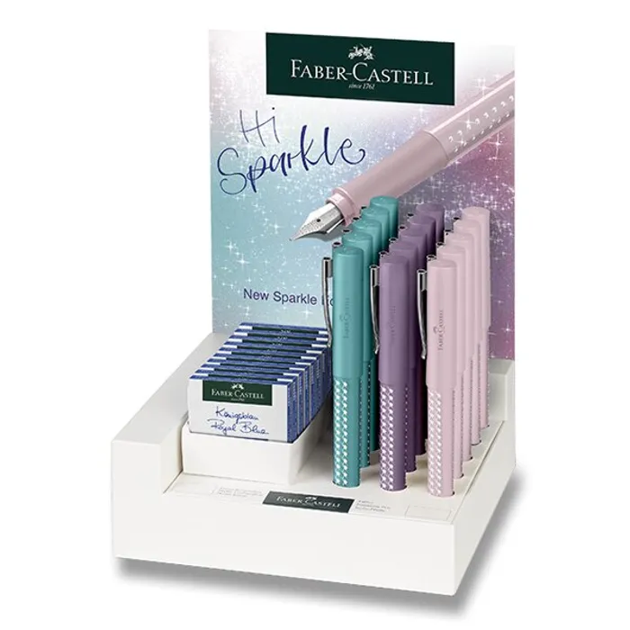 Termék főképe Plnicí pero Faber-Castell Sparkle stojánek, 25 ks