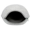 LUNA filcbarlang cipzárral 40 x 24 x 46 cm világosszürke