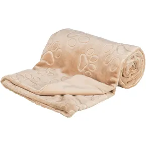 BARRY plüss takaró, kétrétegű bársony, bézs70 x 50 cm