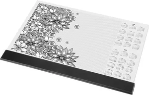 Asztali szőnyeg Flowers, A3, 410x286 mm, kifestőkönyvvel, PANTA PLAST