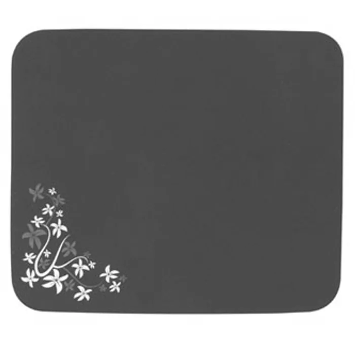 Termék főképe Podložka pod myš, Flower edition, měkký povrch, černá, 25x21,50 cm