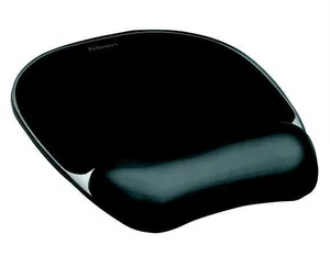 Egérpad gél alátéttel a csukló számára, FELLOWES "Crystals Gel", fekete