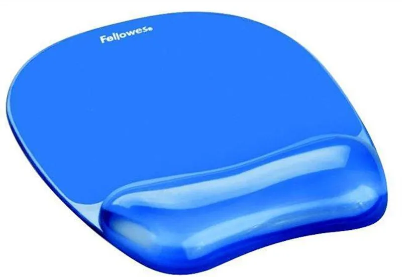 Termék főképe Podložka pod myš s gelovou opěrkou zápěstí, FELLOWES "Crystals Gel", modrá