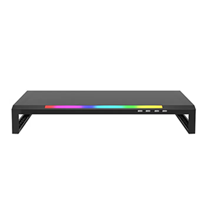Termék főképe Podstavec pod monitor, DZ-01, 4x USB Hub 2.0, černý, plast, 20 kg nosnost, Marvo, Rainbow