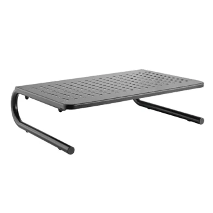 Termék főképe Podstavec pod monitor, prostor pro klávesnici, černý, ocel-plast, 20 kg nosnost, Powerton